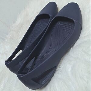 Crocs Sienna Blue Slip On Flats Size 10